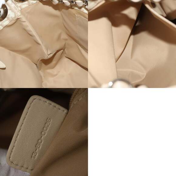 DIOR Trotter Canvas Romantic Tote Bag Pvc Beige Silver - Picture 12 of 12
